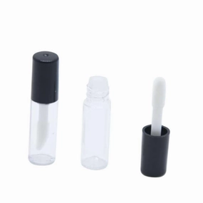 MERRYHAPY 50pcs Clear Mini Lip Gloss Tubes Brush Refillable Empty Containers for Lip Balm and Lipstick Leak Design for Travel and Samples