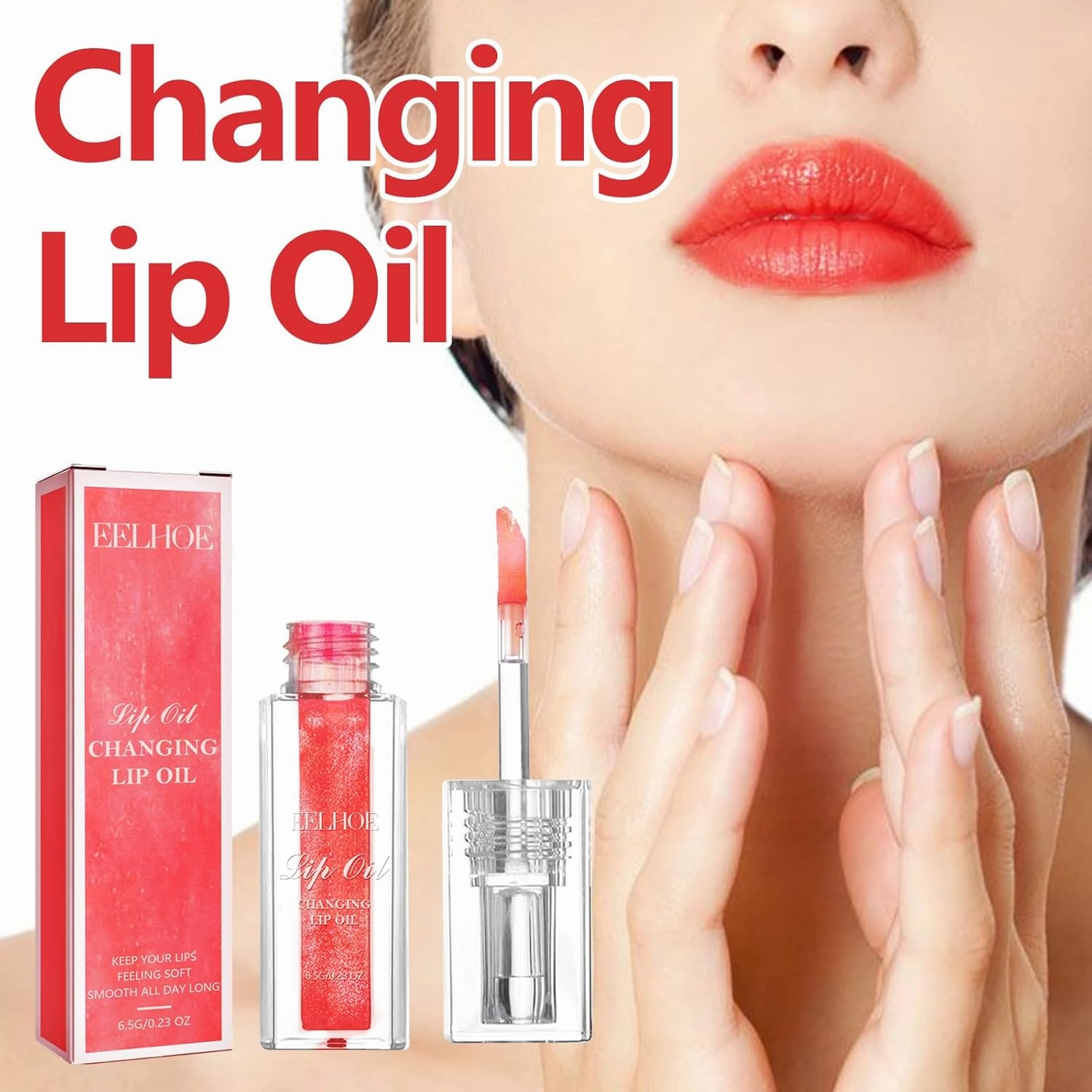 Midnight Boss Up Magic Color Changing Lip Oil Stain Cosmetic PH Actived Moisturizing Hydrating Glow Gloss Tinted Transparent Care Long Lasting Non-Sticky Fresh Texture Nourishing Pink Orange Red