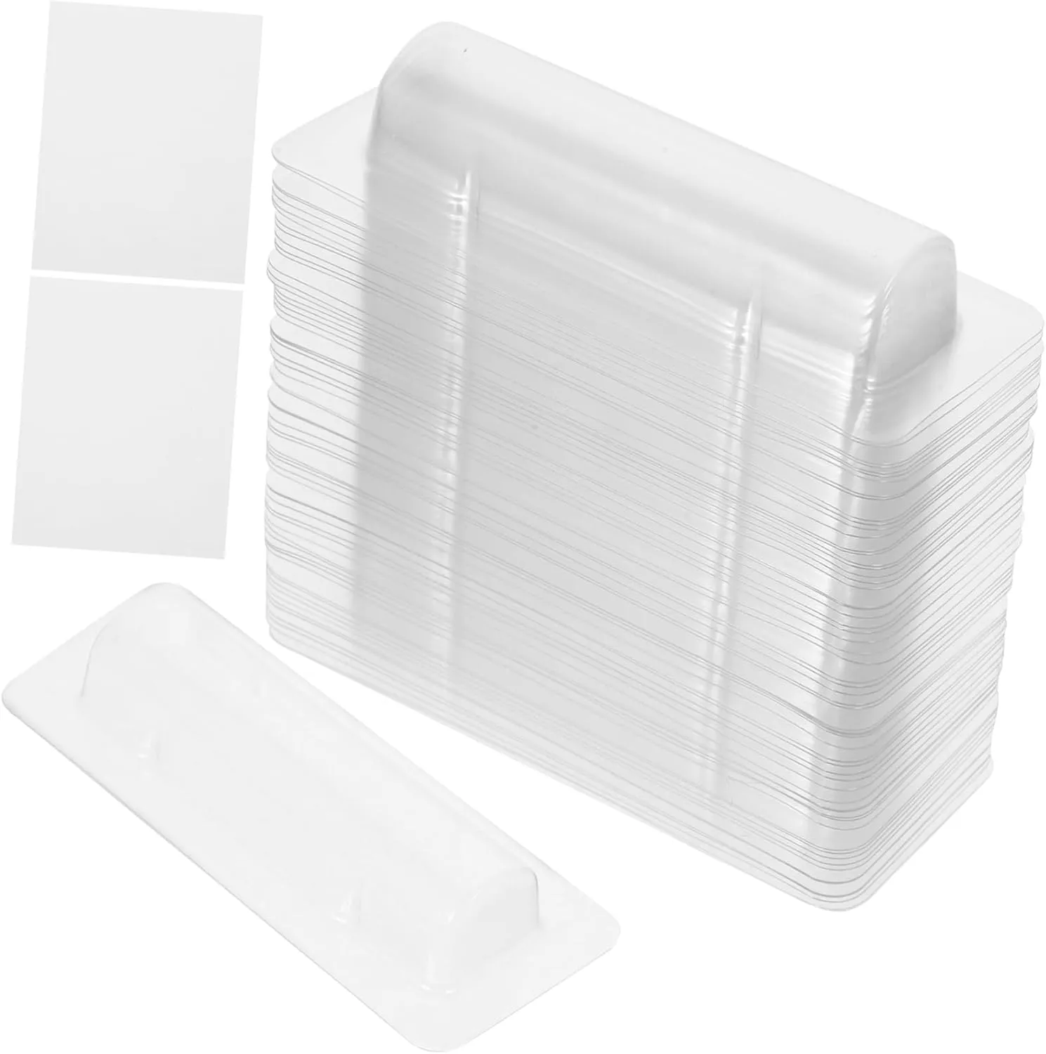 Mikinona 60pcs Lipstick Box Lip Balm Transparent Holder Clear Lipstick Holder Transparent Lipstick Holder Clear Container Lip Gloss Holder Double Sided Tape The Pet