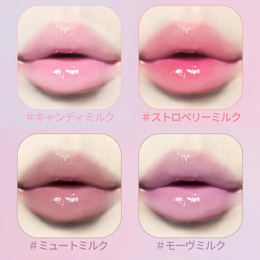 Milk Heart Tint Lip & Cheek Stain, Soft Matte, Velvet Finish Lip Color, Creamy Korean Lip Tint for Natural & Vibrant Lips (02 Strawberry Milk, 1 Count)
