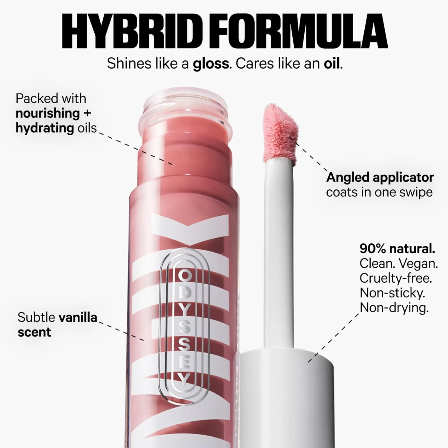 Milk Makeup Odyssey Lip Oil Gloss - For Fuller and Glossy Lips - Long Lasting Moisture - Semi-Sheer Color - Vegan Cruelty Free
