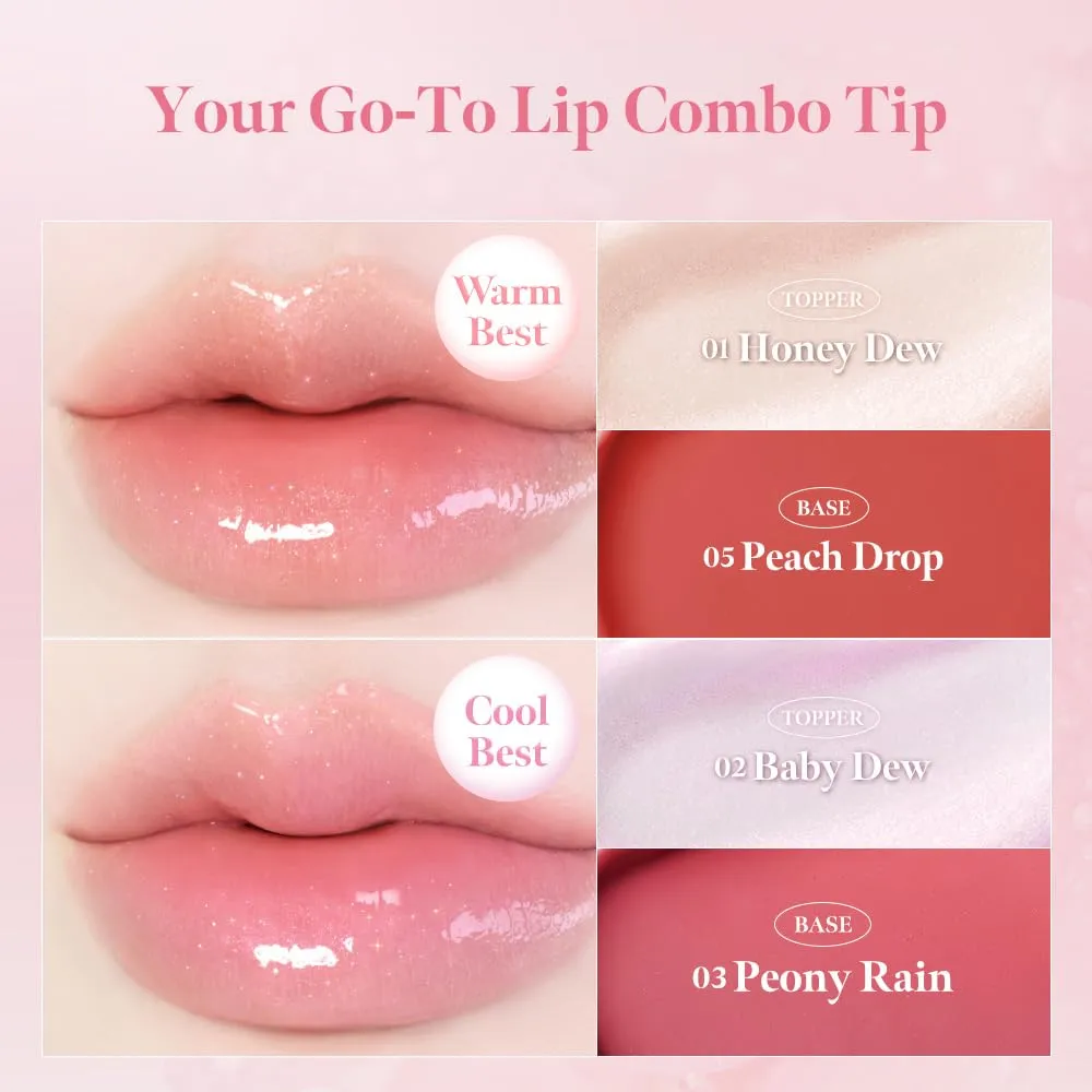 MILKTOUCH Dew Stain Sheer Lip Gloss (02 Bubbly Pink, 0.14 Fl Oz (Pack of 1))