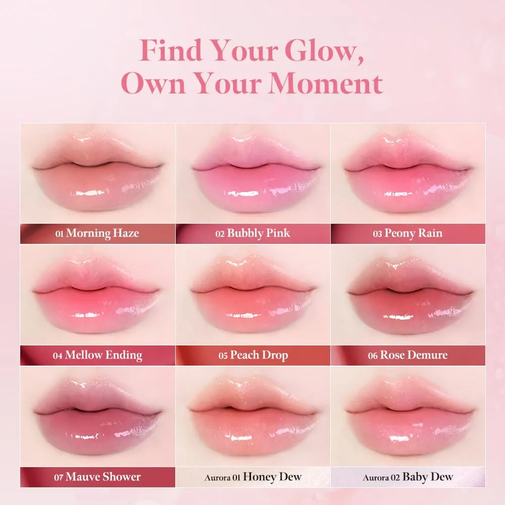MILKTOUCH Dew Stain Sheer Lip Gloss (02 Bubbly Pink, 0.14 Fl Oz (Pack of 1))