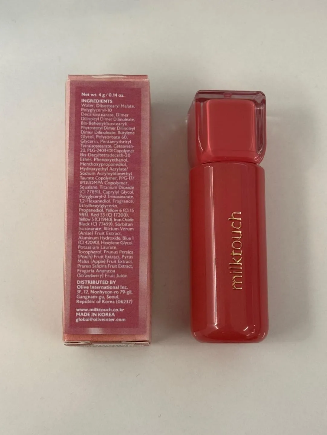 MILKTOUCH Jelly Fit Glow Lip Tint - Hydrating Lip Gloss with Long-Lasting Moisture, Color Stain, Lightweight Formula, Radiant Shine, Perfect for Daily Use, Korean Lip (02 Peach on Top, 4ml)
