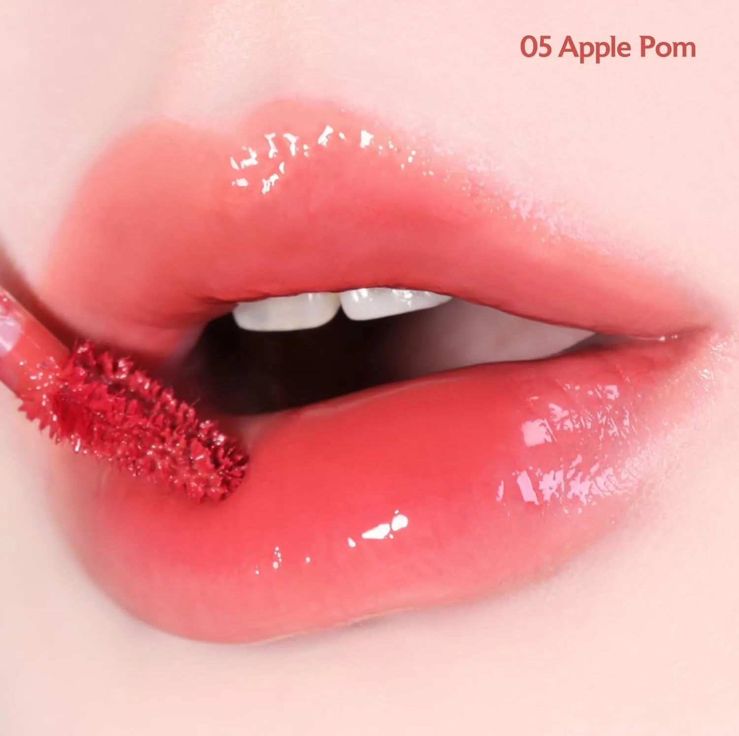 MILKTOUCH Jelly Fit Glow Lip Tint - Hydrating Lip Gloss with Long-Lasting Moisture, Color Stain, Lightweight Formula, Radiant Shine, Perfect for Daily Use, Korean Lip (05 Apple Pom, 4ml)