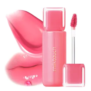 MILKTOUCH Jelly Lip Glow Tint - Hydrating Lip Gloss with Long-Lasting Moisture, Lip Stain, Lightweight, Radiant Shine, Perfect for Daily Use, Valentines Gifts, Korean Lip Oil (03 Cool Time Berry)