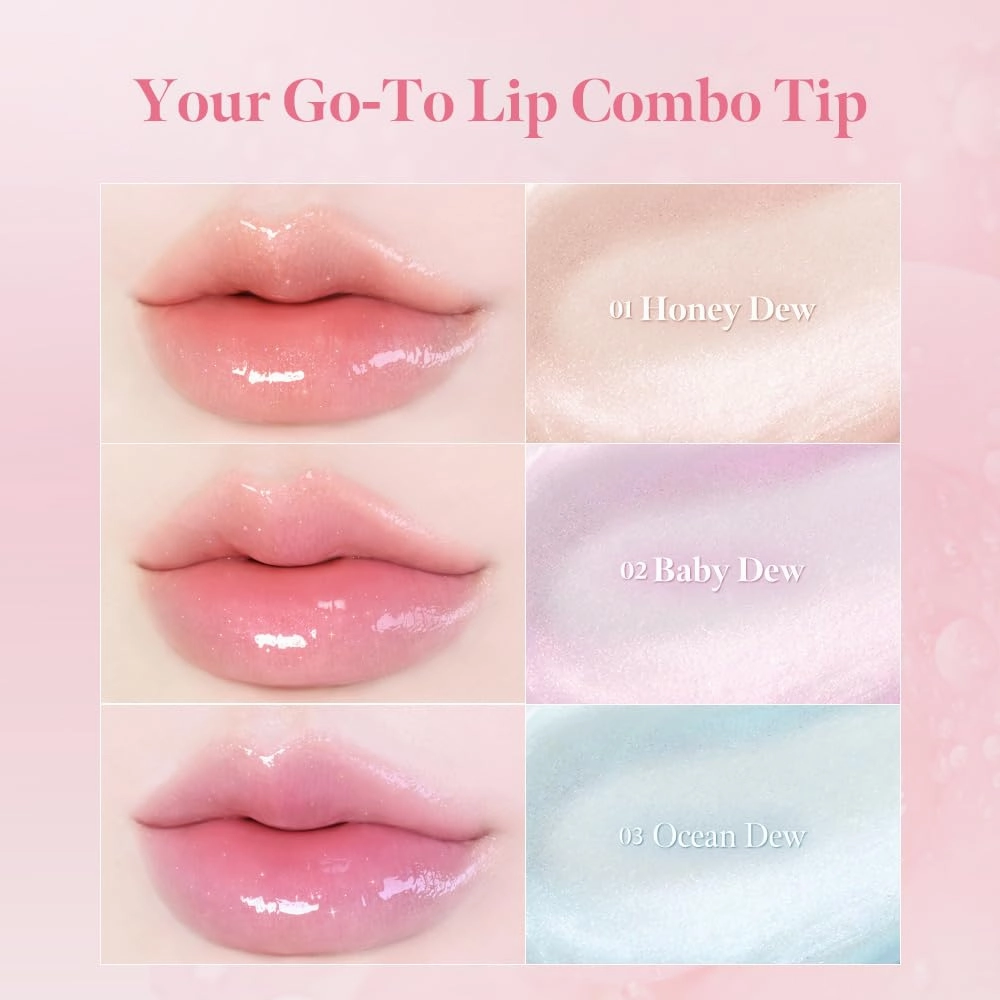 MILKTOUCH Dew Stain Sheer Lip Gloss (02 Baby Dew, 0.14 Fl Oz (Pack of 1))
