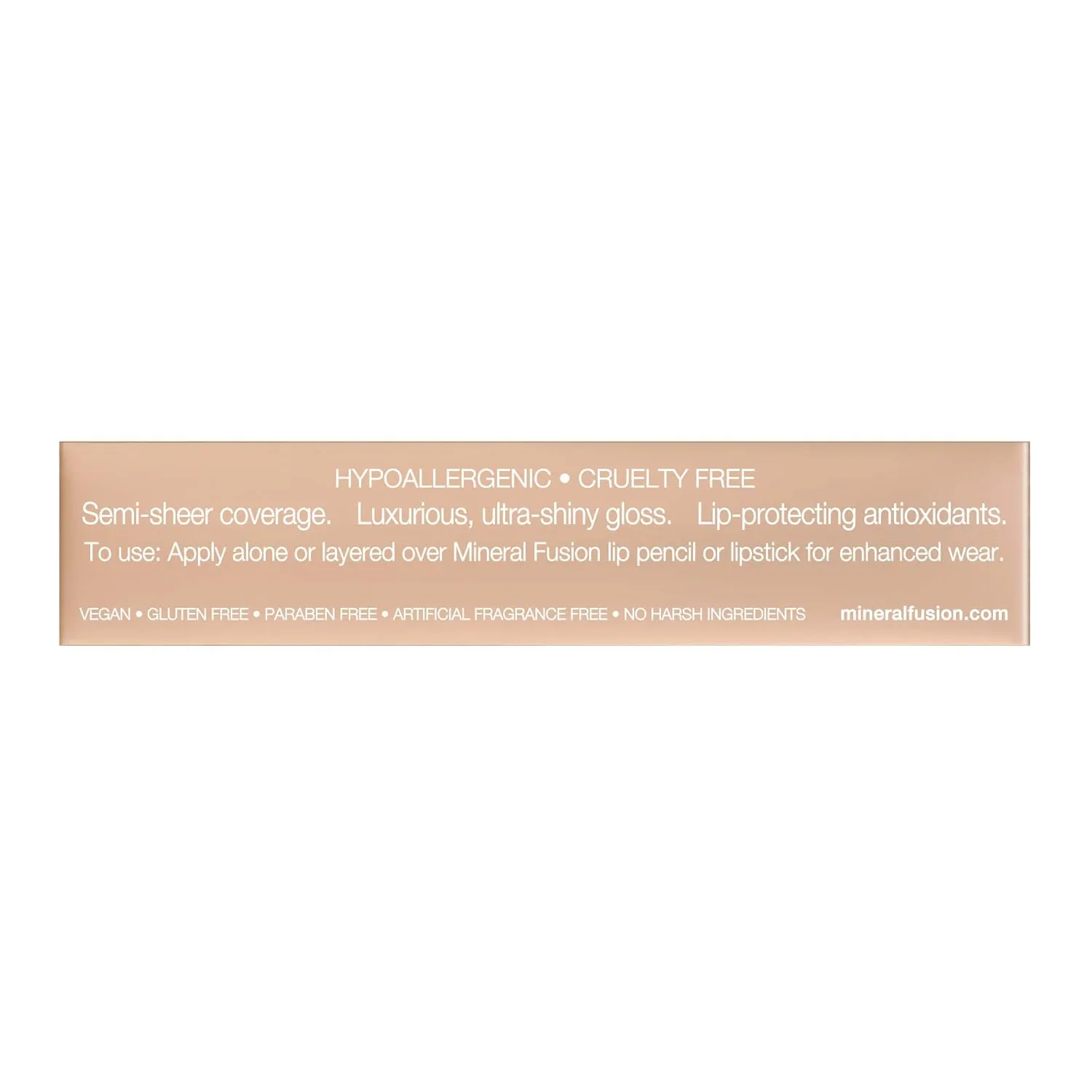 Mineral Fusion Lip Gloss, Clarity, (Packaging May Vary) (MF3502), 0.135 Oz