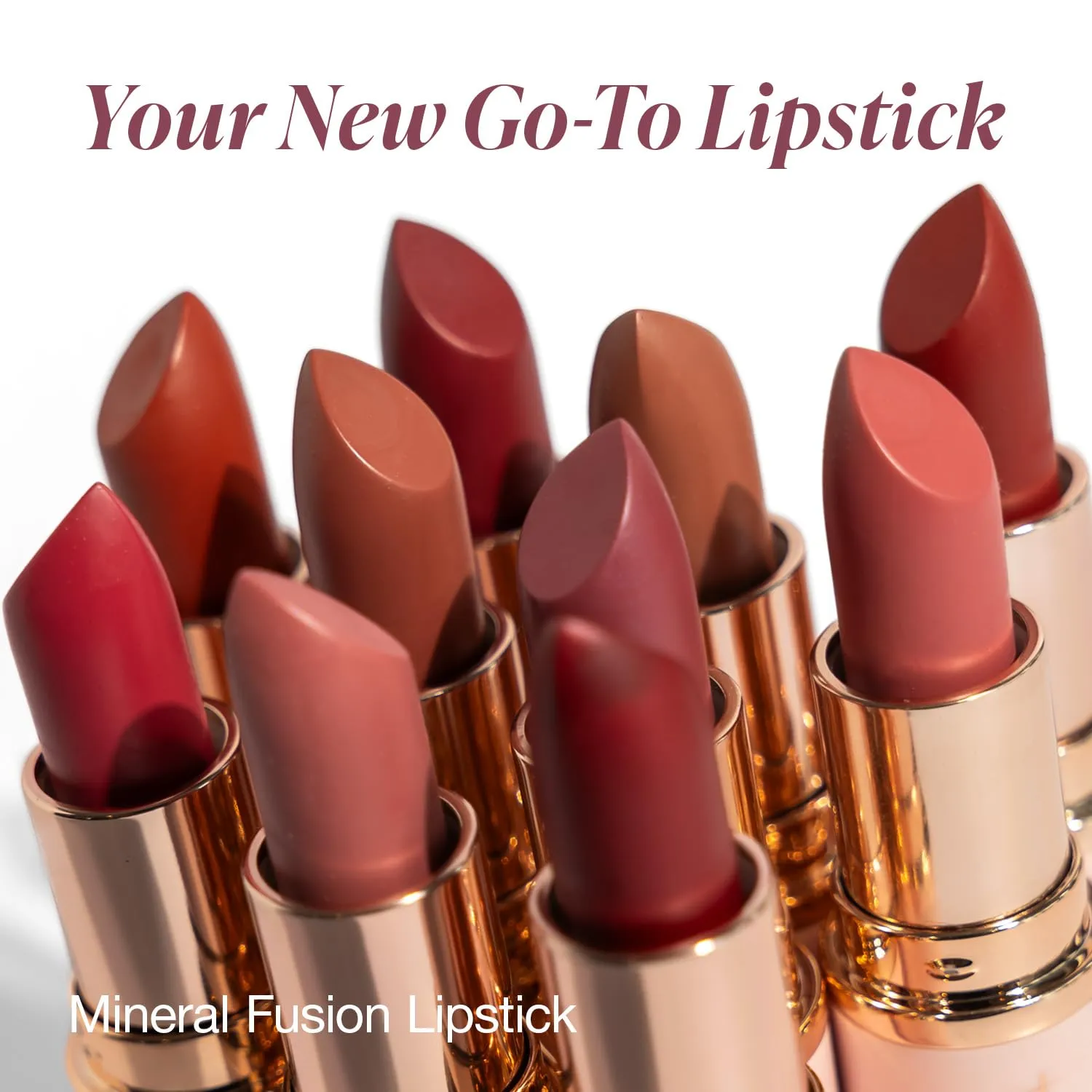 Mineral Fusion Lipstick, Vivid & Smudge-Free Lip Color with Avocado Oil, Cocoa Seed Butter & More, Long-Lasting Vegan Lipstick, FD&C Dye-Free, Cruelty-Free, Paraben-Free, Gluten Free, Paloma