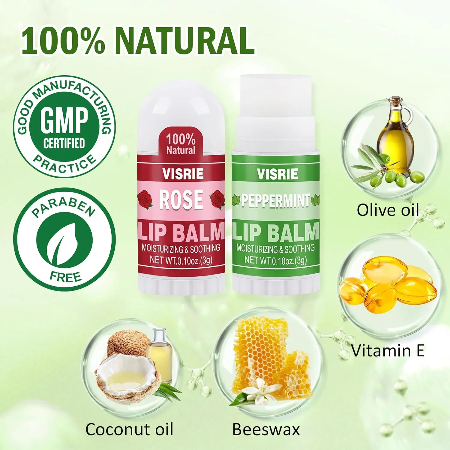 Mini Lip Balm 120 Pack, Natural Lip Balm Bulk with Vitamin E & Coconut Oil, Moisturizing Lip Balms for Dry Cracked lips - 10 Flavors