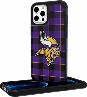 Minnesota Vikings iPhone Rugged Plaid Design Case