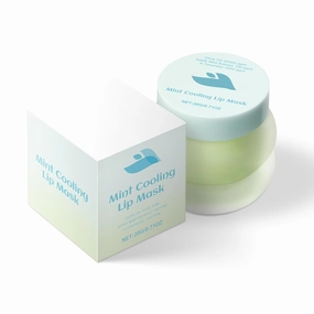 Mint Cooling Lip Mask, Korean Overnight Lip Treatment with Apple Mint, 4-Pineneol & Olive Oil Soothing, Hydrating, Refreshing Balm Soft Melting Texture, Fresh Herb Scent 20G/0.71OZ