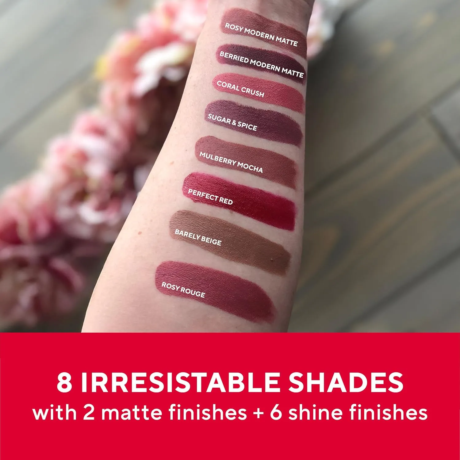 Mirabella Sealed with a Kiss Lipstick for Women - Smudge Proof Lip Stick, Long Lasting Satin Lipstick with No Bleed Hydrating Formula - Lanolin & Vitamin E Infused (Coral Crush)