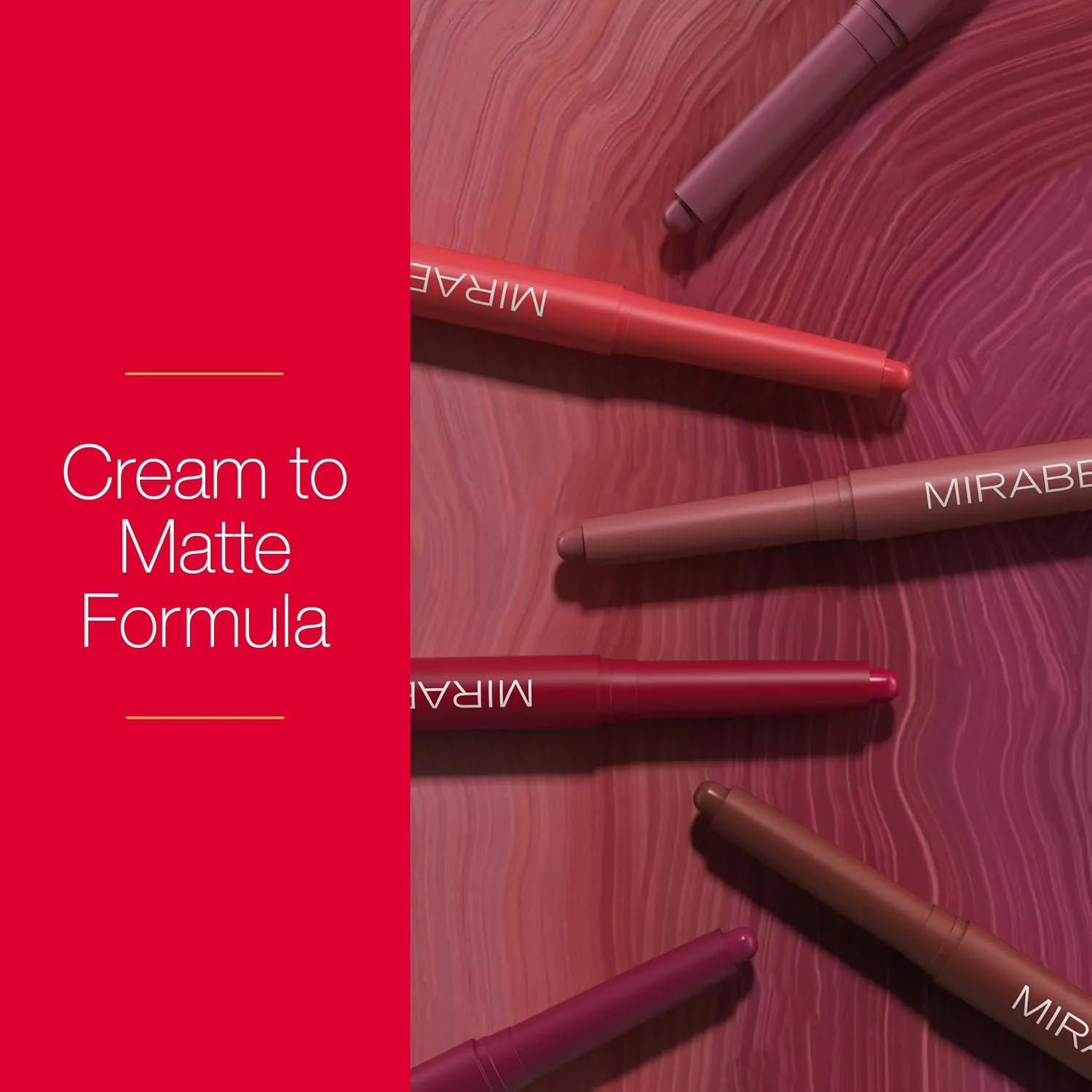 Mirabella Velvet Matte Lip Crayon - Long Lasting Lipstick Crayon & Lip Liner - Retractable, Highly Pigmented Lip Tint & Moisturizing Antioxidant Formula - Nearly Nude