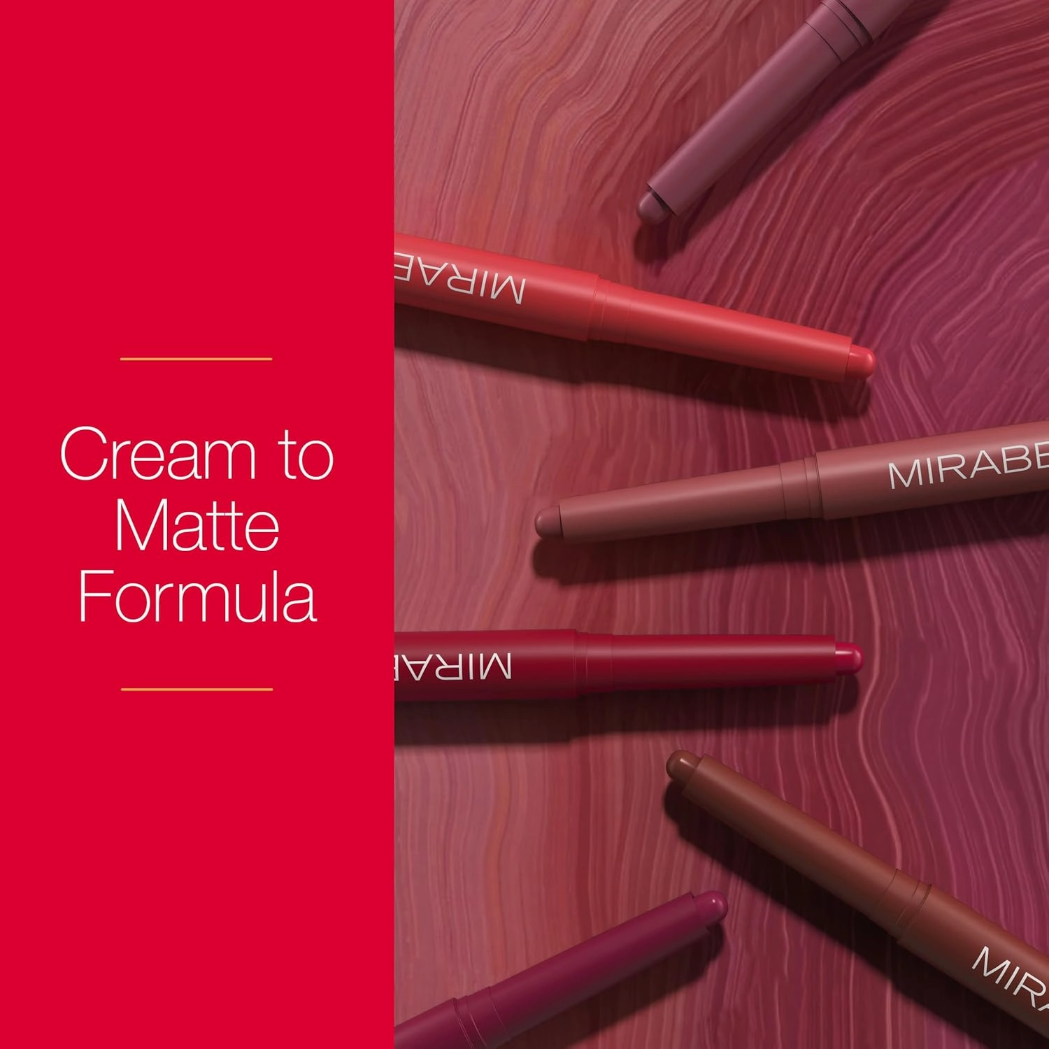 Mirabella Velvet Matte Lip Crayon - Long Lasting Lipstick Crayon & Lip Liner - Retractable, Highly Pigmented Lip Tint & Moisturizing Antioxidant Formula - Raspberry Riot