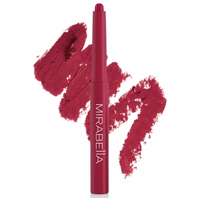 Mirabella Velvet Matte Lip Crayon - Long Lasting Lipstick Crayon & Lip Liner - Retractable, Highly Pigmented Lip Tint & Moisturizing Antioxidant Formula - Raspberry Riot