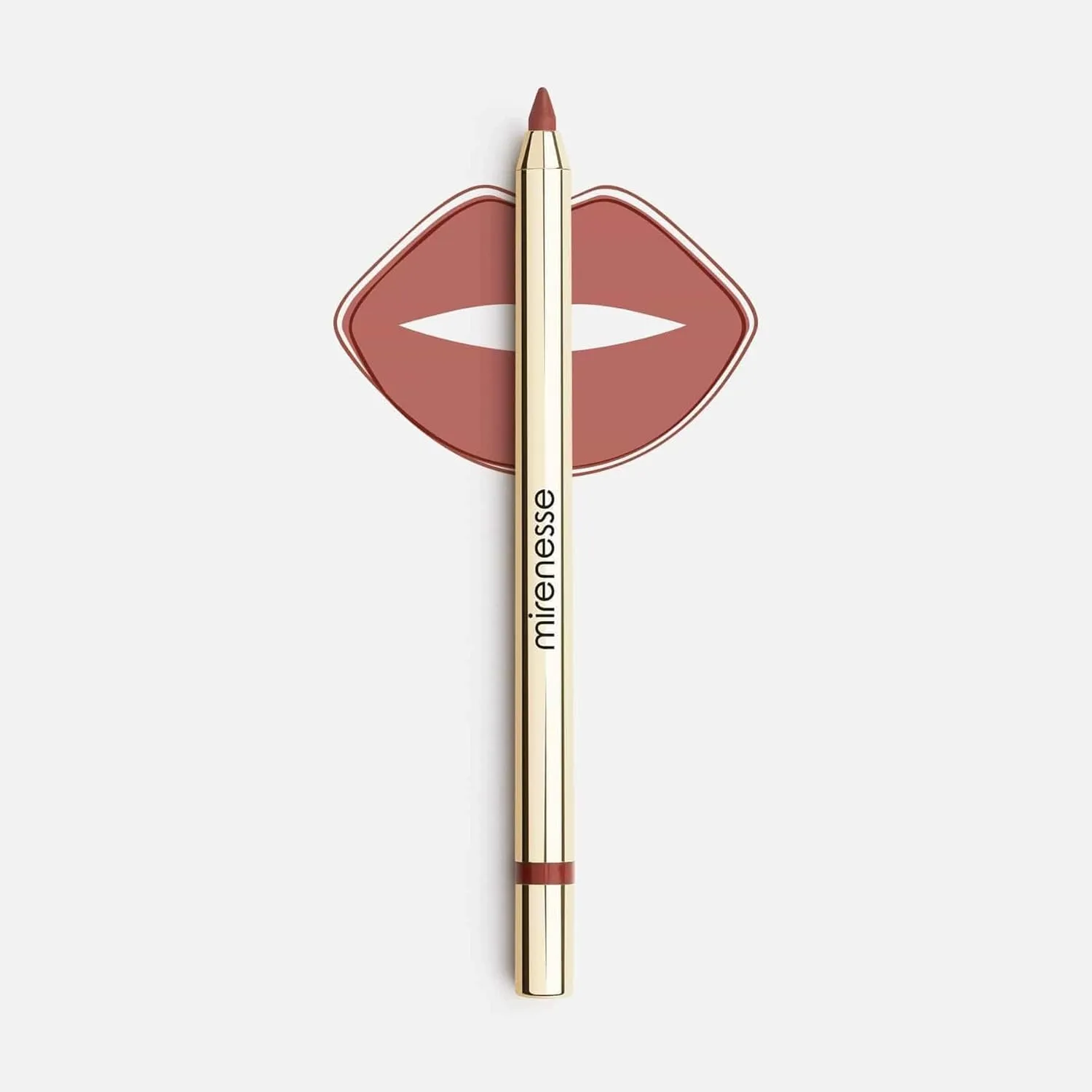Mirenesse All Day Velvet Matte Kissproof Matte Gel Lipliner Lip Pencil with Vitamin C   Vitamin E, Vegan and Toxin Free, 5 Good Girl 0.01 oz