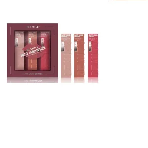 MLSMLE 3-Piece Lip Gloss Set, Matte Liquid Lipstick, Non-Staining, Velvet Finish (01, 3 Lip Gloss Set)