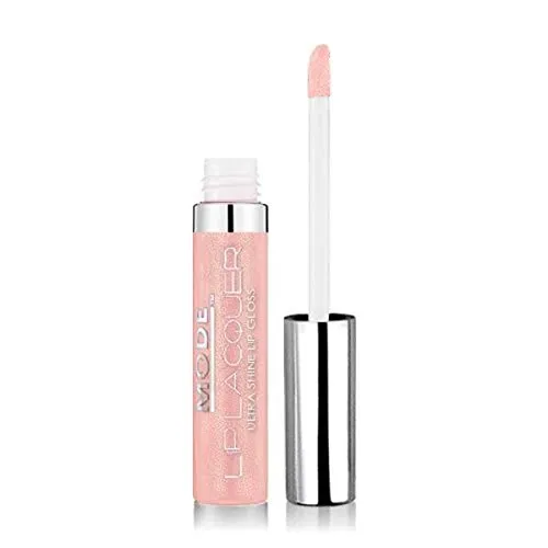 MODE Frosty Light Peach Gold Pearly Lip Lacquer Ultra Shine Lip Gloss OH BABY Long Lasting Hydrating Creamy Color, Moisturizing Natural Skincare Fruit Oils, Vegan, Cruelty Free