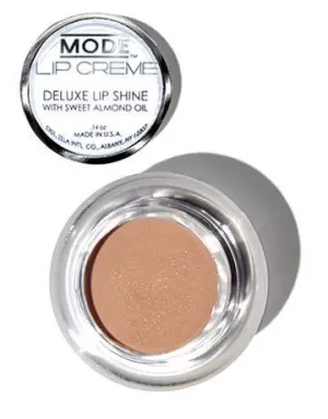 MODE Lip Creme Deluxe Shine Lip Gloss Pot Beige Nude Brown PRIMMA DONNA Long Lasting Ultra Creamy Color, Hydrating Sweet Almond Oil, Conditioning Organic Shea Butter Natural Skincare