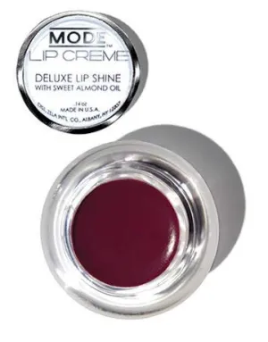 MODE Lip Creme Deluxe Shine Lip Gloss Pot Wineberry LOLITA Long Lasting Ultra Creamy Color, Hydrating Sweet Almond Oil, Conditioning Organic Shea Butter