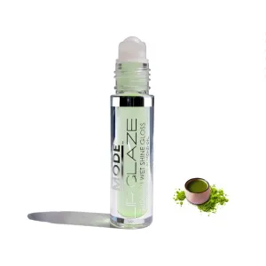 MODE Lip Glaze Flavored Lip Gloss TOKYO MATCHA Green Tea Flavor Roll On Sweet Wet Deliciously Nourishing Shine, Moisturizing Natural Skincare Fruit Oils