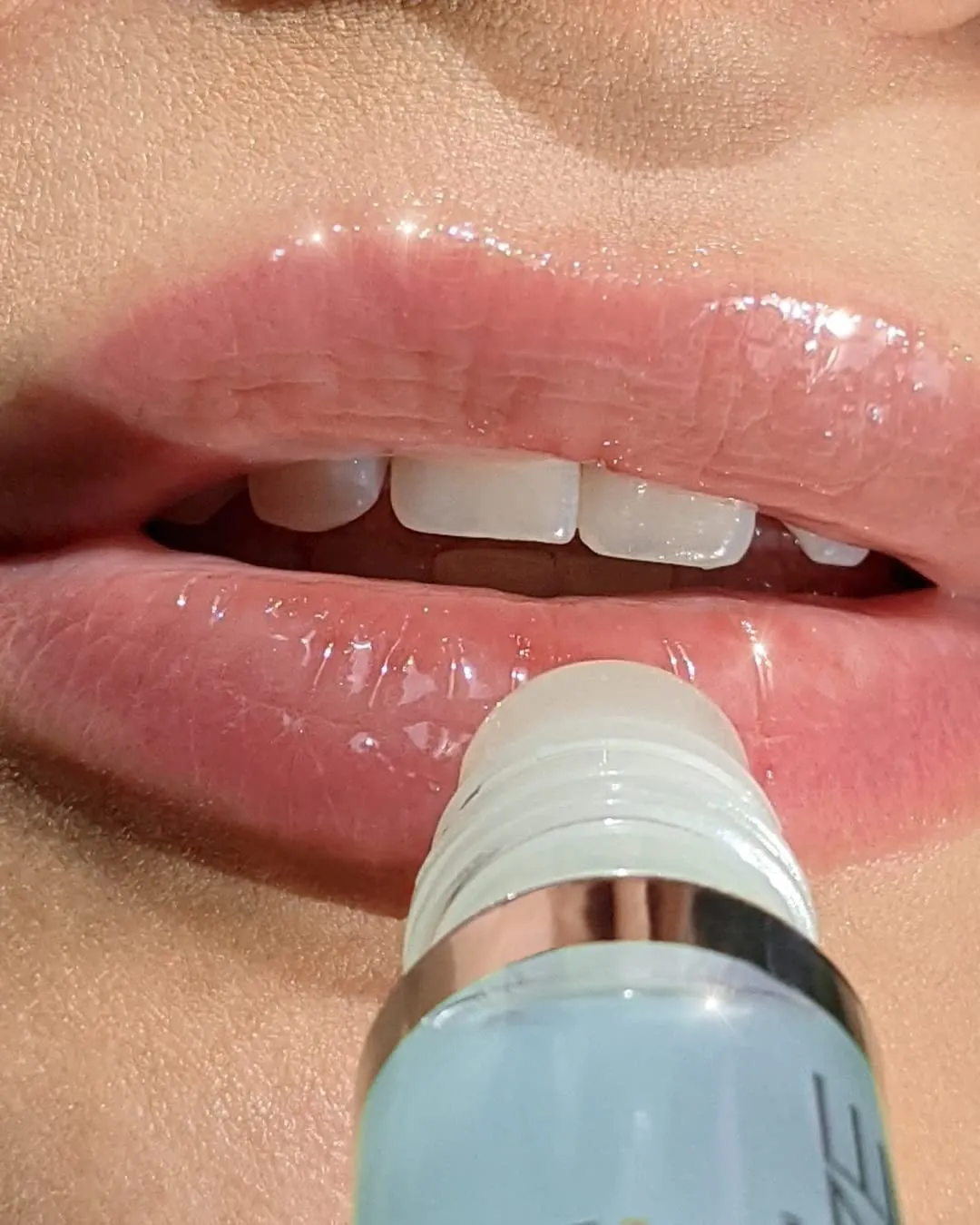 MODE Lip Glaze Flavored Lip Gloss Yummy BLUE RASPBERRY SLUSHIE Delicious Flavor, Roll On Sweet Wet Nourishing Shine, Hydrating Moisturizing Natural Skincare Fruit Oils, Made in NY USA