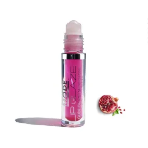 MODE Lip Glaze Flavored Lip Gloss Yummy WILD POMEGRANATE Flavor Roll On Sweet Wet Nourising Shine, Moisturizing Natural Skincare Fruit Oils