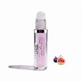 MODE Lip Glaze Flavored Lip Gloss Yummy SUGARED FIG Flavor Roll On Sweet Wet Nourishing Glossy Shine, Hydrating Natural Skincare Fruit Oils