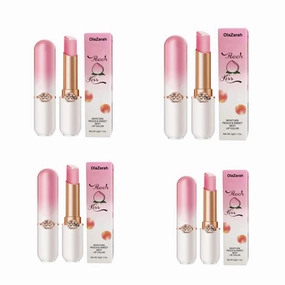 Moisture-Infused Peach Lip Gloss/Balm: Pink Tint for Sweet, Sexy Lips & Hydrating and Waterproof Formula for Long-Lasting Sweetness, 2 oz (Lots of 4)
