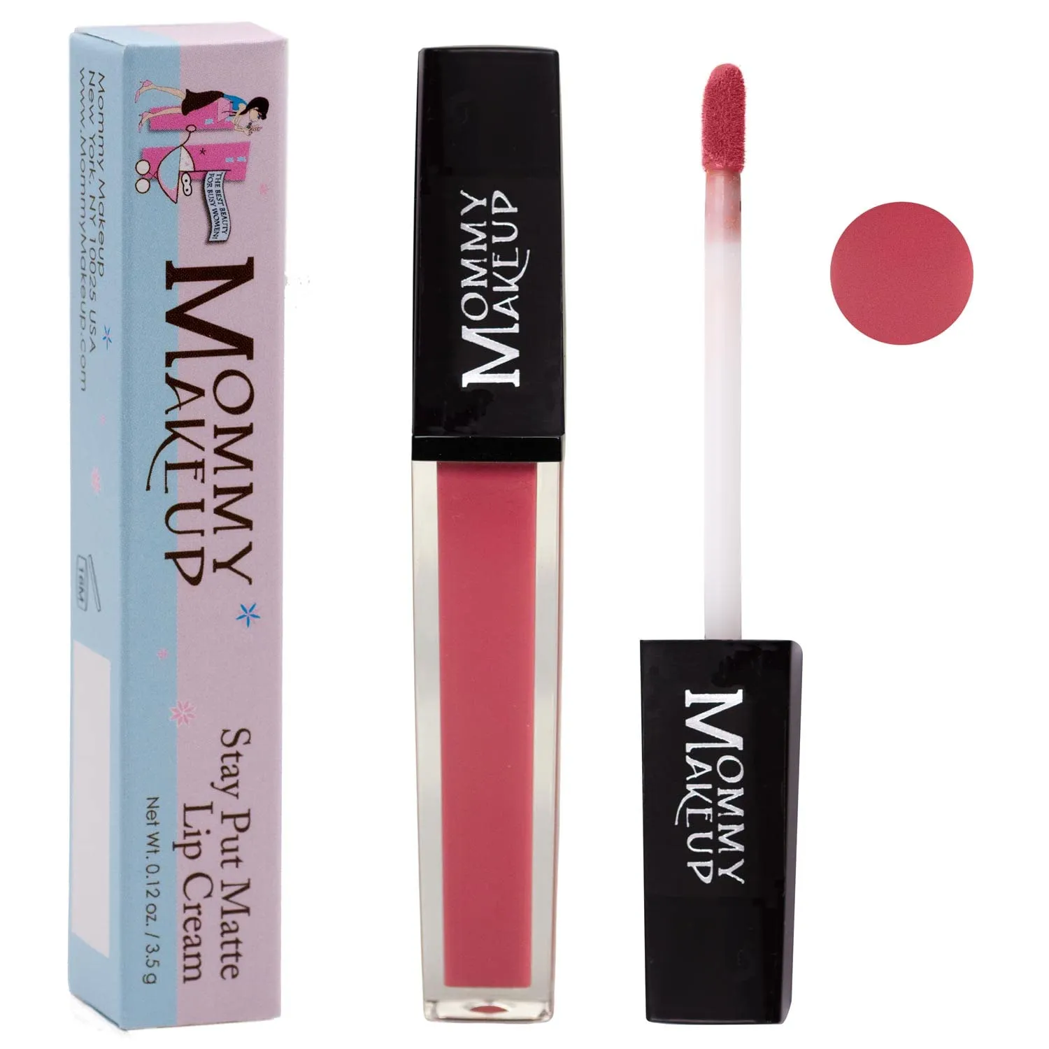 Mommy Makeup Stay Put Matte Lip Cream - Kiss-proof, Transfer-proof, Smudge-Proof, Waterproof, Long Lasting Lipstick - Hydarting Formula with Vitamin E (Molly)