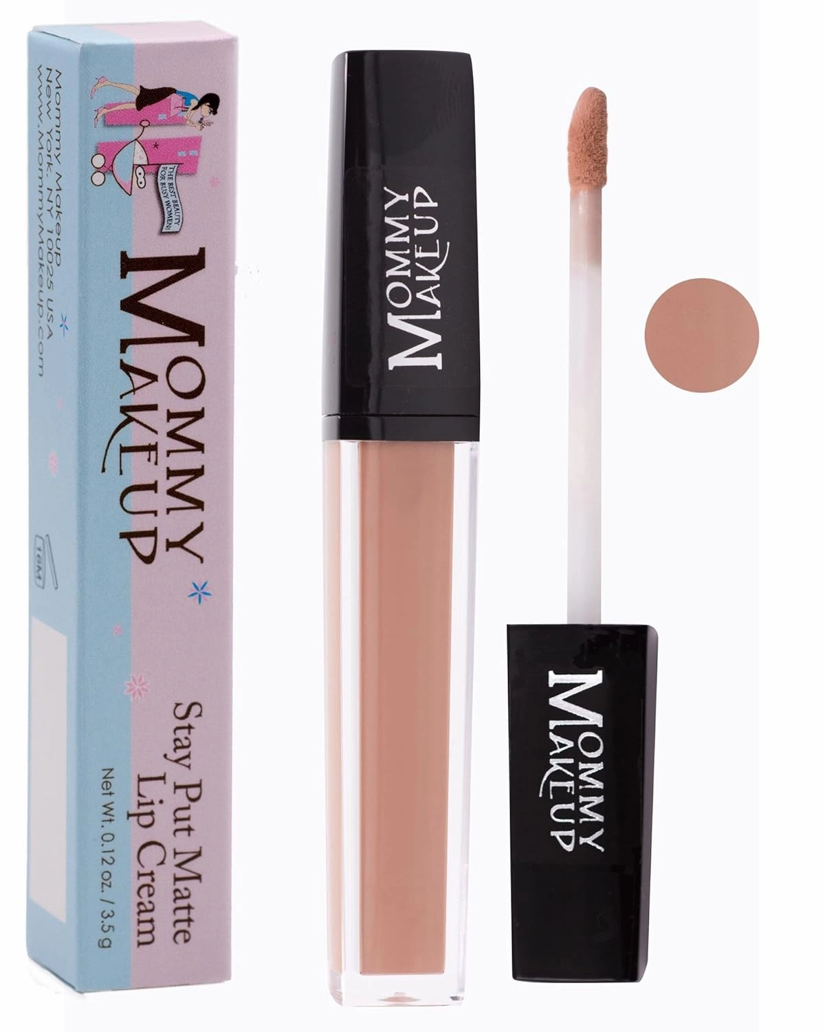 Mommy Makeup Stay Put Matte Lip Cream - Kiss-proof, Transfer-proof, Smudge-Proof, Waterproof, Long Lasting Lipstick - Hydarting Formula with Vitamin E (Ginger)