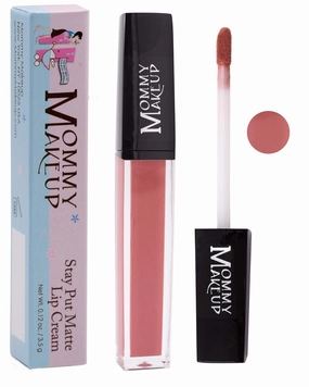 Mommy Makeup Stay Put Matte Lip Cream - Kiss-proof, Transfer-proof, Smudge-Proof, Waterproof, Long Lasting Lipstick - Hydarting Formula with Vitamin E (Rosebud)