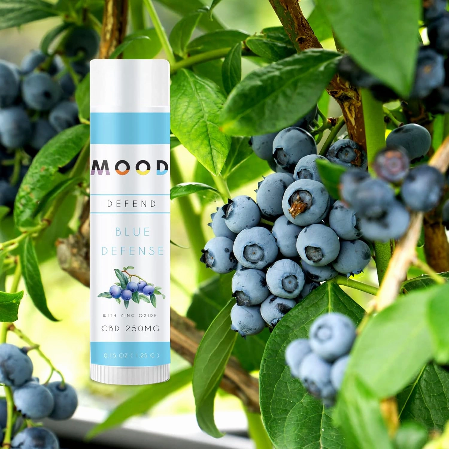 MOOD Lip Balm for Dry and Chapped Lips | SPF 30 with Manuka Honey | 20% Cocoa   Shea Butter | Protects and Heals Sunburn | Blueberry (Blueberry)