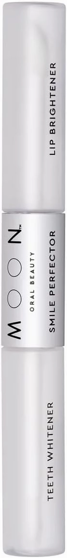 MOON Teeth Whitening Pen & Hydrating Lip Balm - Smile Perfecter Duo - Dual-Ended Wand with Brightening Lip Treatment - Safe for Sensitive Teeth - Easy to Use - 2-in-1 Smile Enhancer