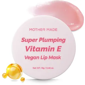 MOTHER MADE Vitamin E Vegan Lip Mask Lip Care Balm,with Organic Shea Butter, Natural Oils, Vegan Collagen, Gifts for Women, Korean Skin Care, 0.46 fl.oz.
