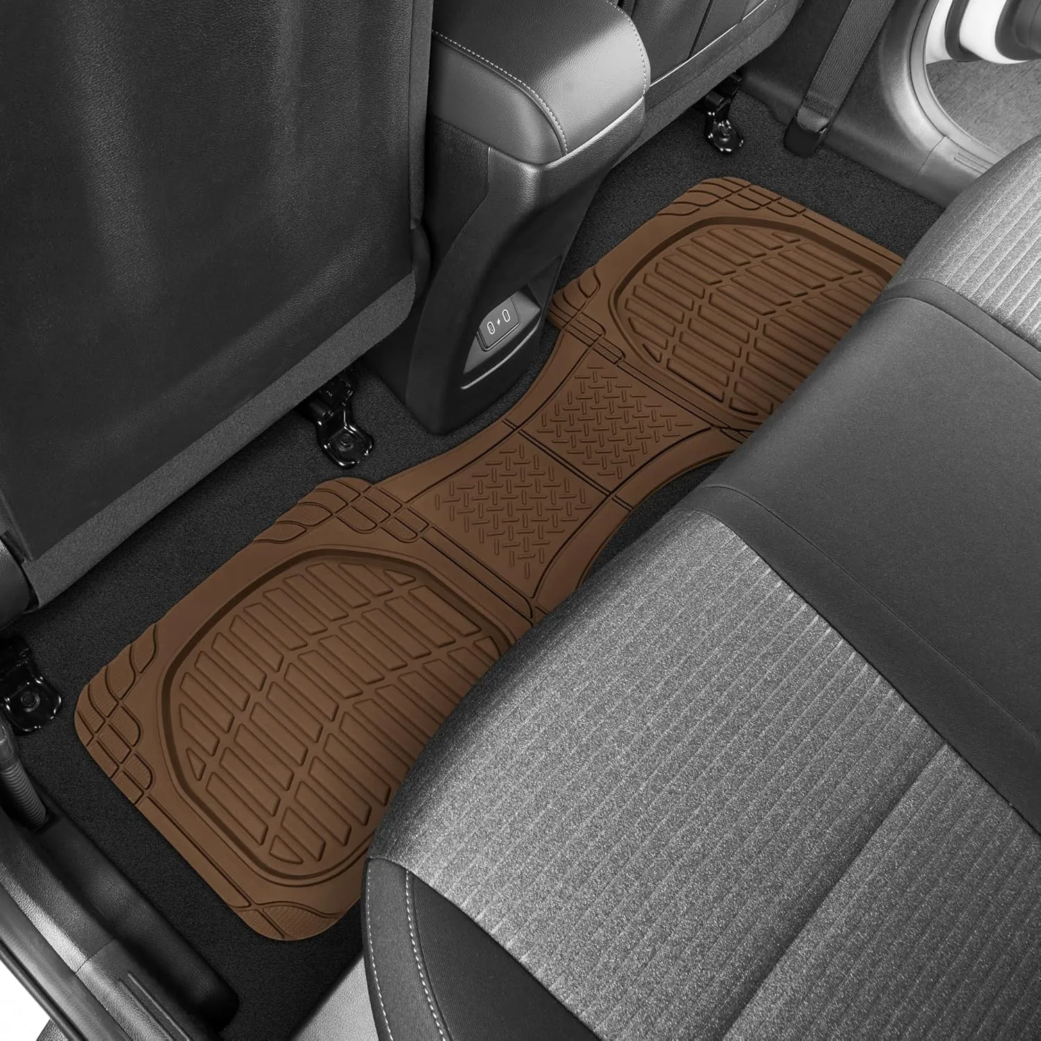 Motor Trend FlexTough Deep Dish All-Weather Floor Mats, Waterproof Trim-To Fit Mats for Cars, Trucks, SUVs - Universal Automotive Floor Liners, Car Accessories