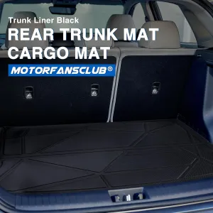 MotorFansClub Cargo Liner Fit for Hyundai Kona 2018 2019 2020 2021 2022 2023 Rear Trunk Cargo Mat Waterproof All Weather Protector Mat Black
