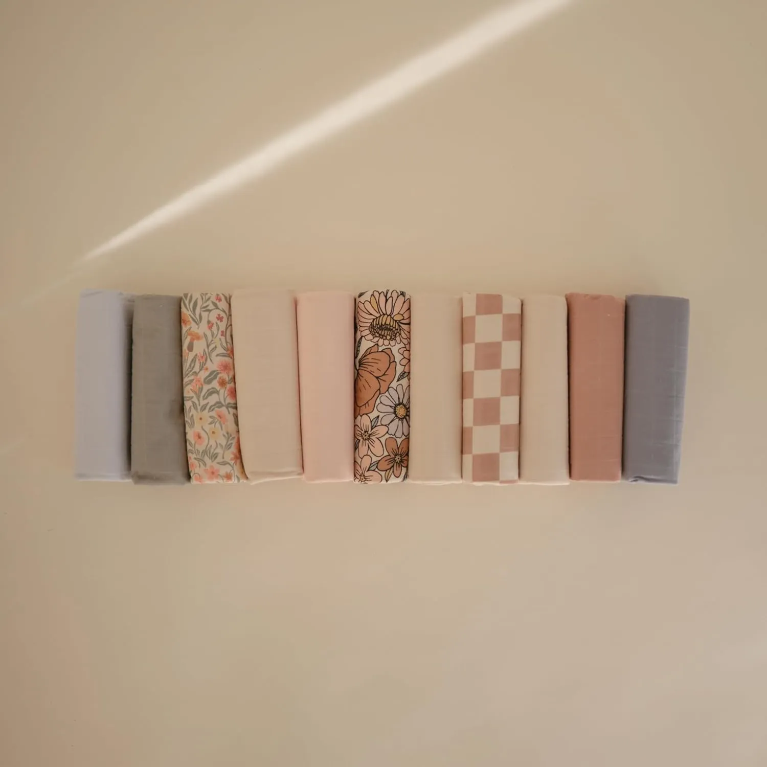 mushie Waterproof Changing Pad Liners | 100% Organic Cotton | Set of 3 (Check Combo)