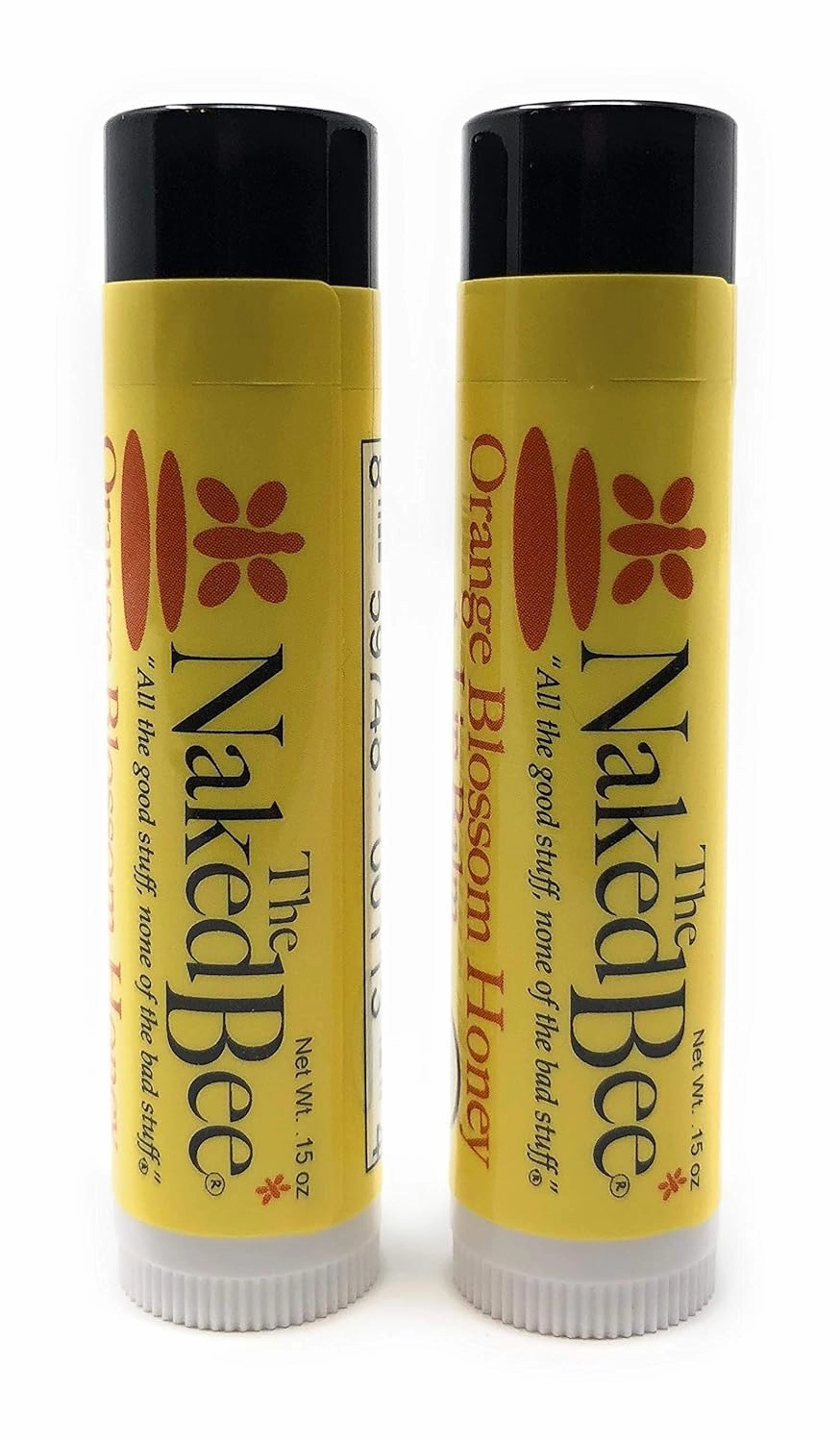 Naked Bee Moisturizing Orange Blossom Honey Lip Balm 2-pack