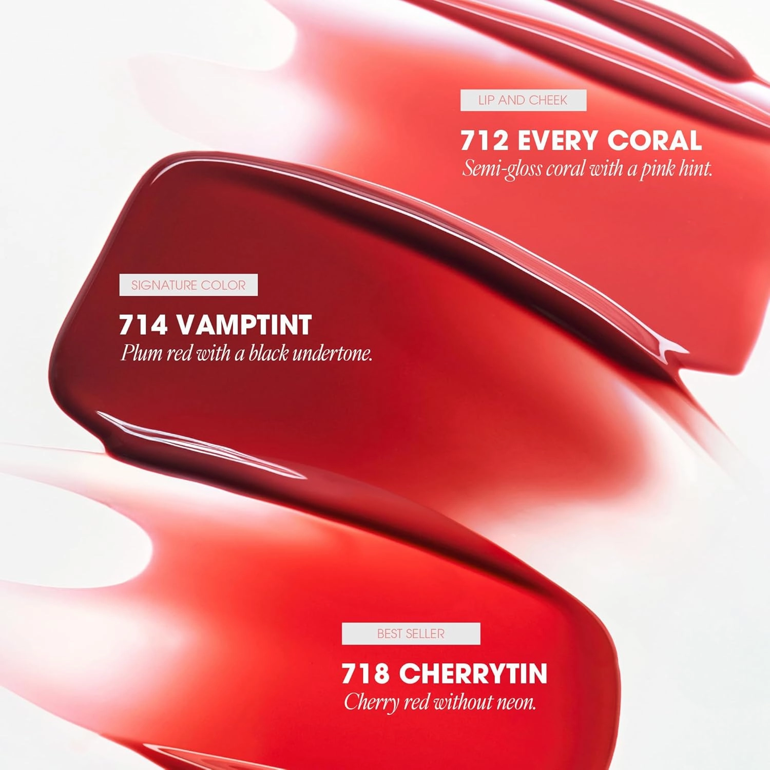 NARCISSISM LIP TINT 718 CHERRYTIN, Soft Shine Tinted Lip Stain, Conditions Lips   Gives a Natural, Dewy Flush (4.5g, 0.01 oz.)