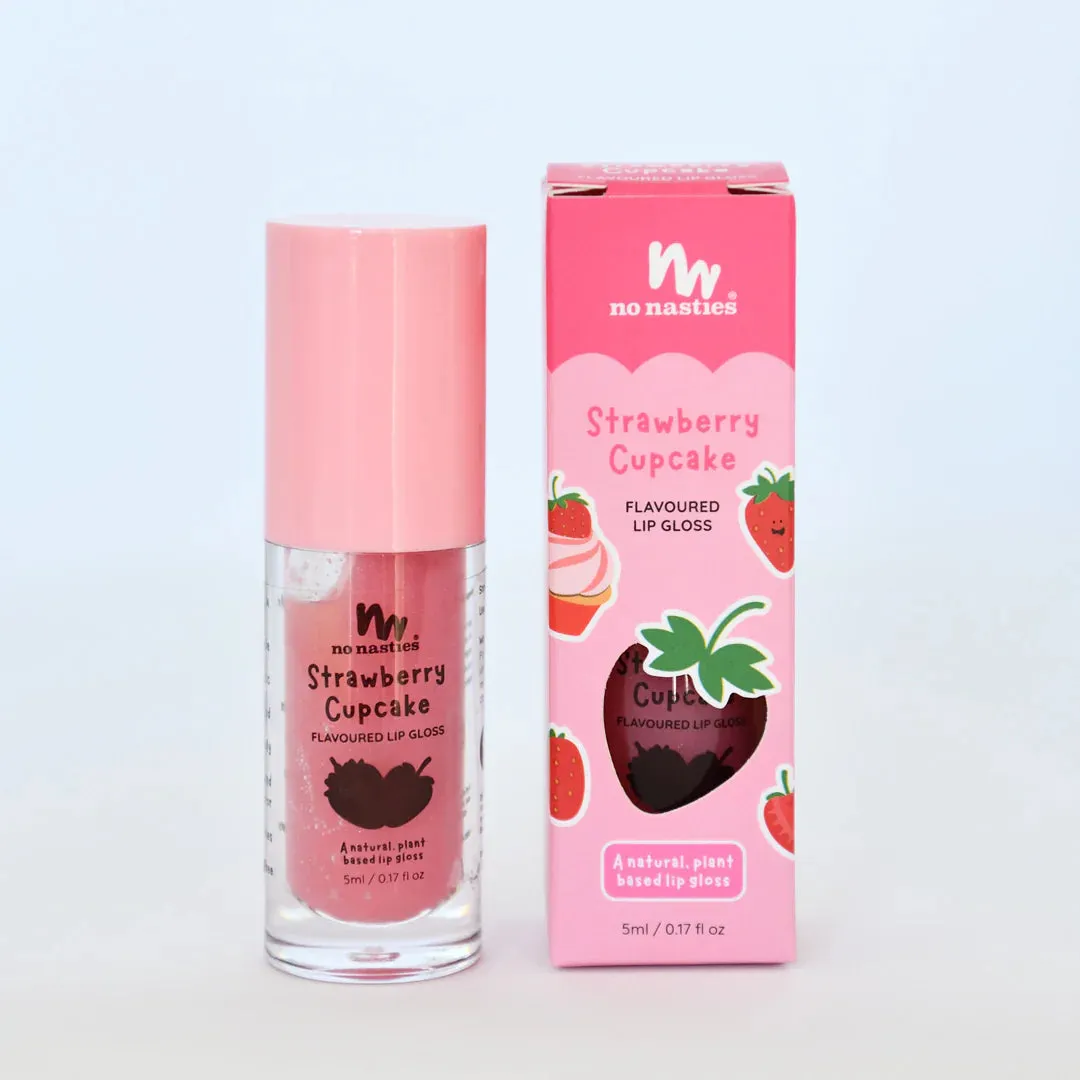 Natural Kids Lip Gloss - Strawberry Cupcake - Shimmery Pastel Pink