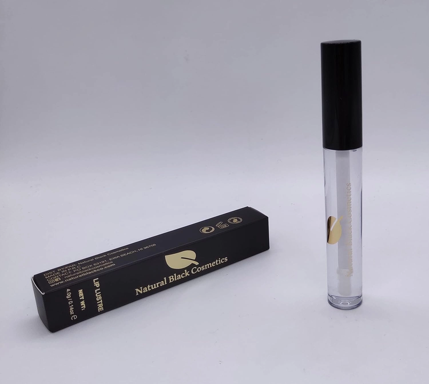 Natural Black Cosmetics Clear Liquid Lip Luster