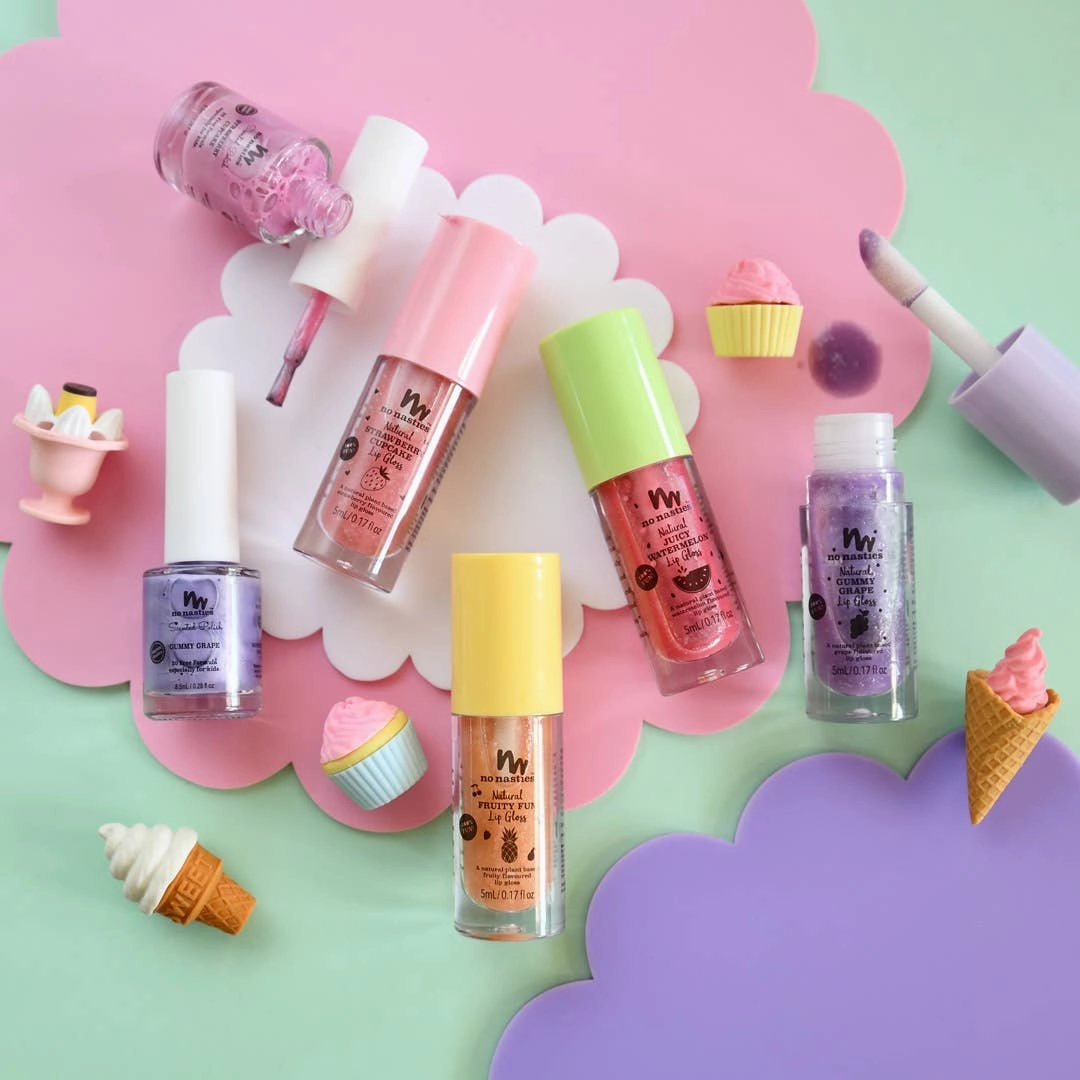 Natural Kids Lip Gloss Wands: LIMITED EDITION CHRISTMAS  - Candy Cane Peppermint - Shimmery Clear
