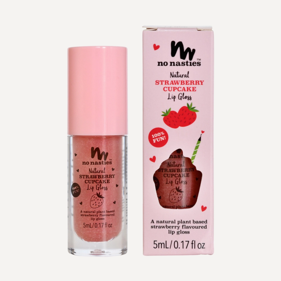 Natural Kids Lip Gloss Wands: LIMITED EDITION CHRISTMAS  - Candy Cane Peppermint - Shimmery Clear