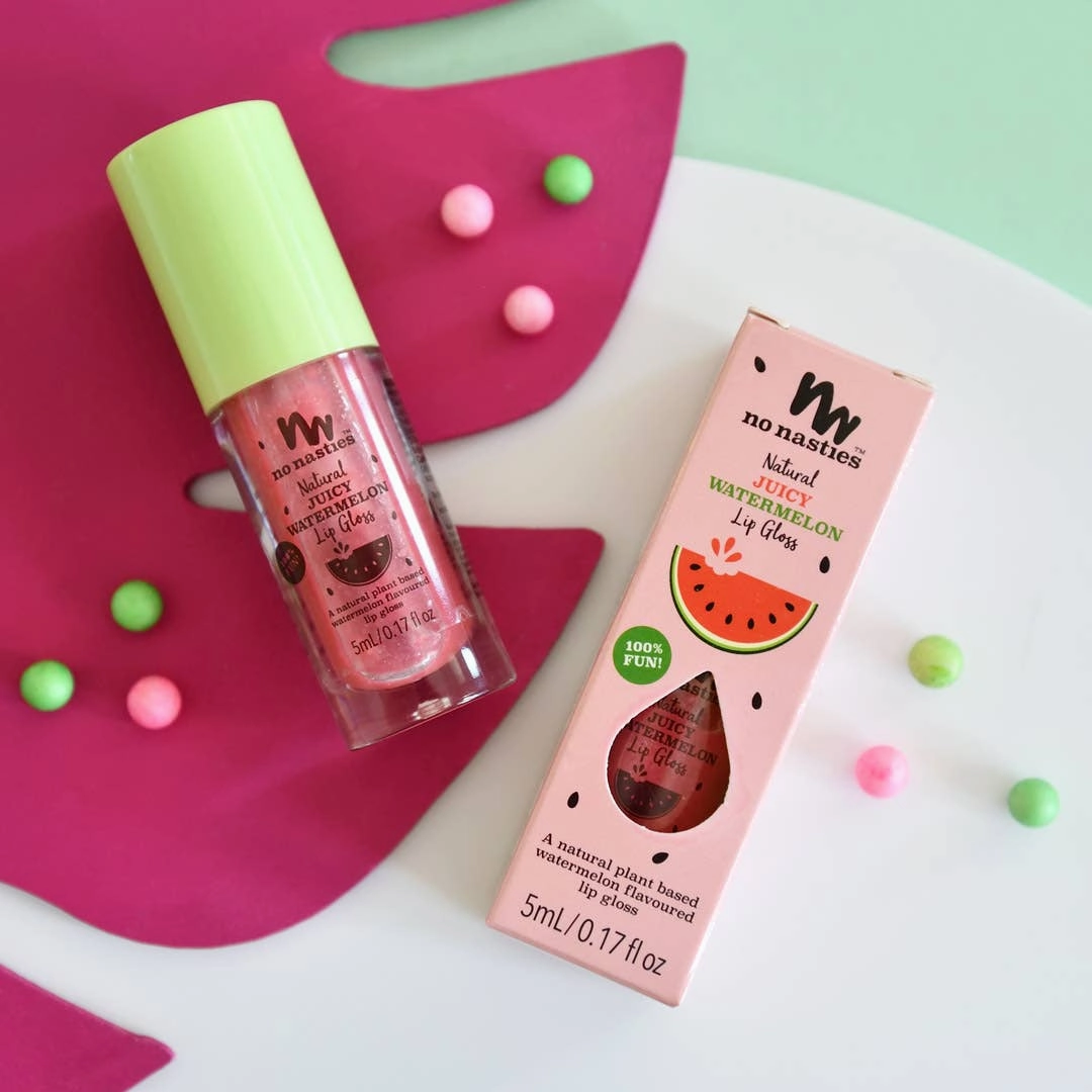 Natural Kids Lip Gloss Wands: LIMITED EDITION CHRISTMAS  - Candy Cane Peppermint - Shimmery Clear
