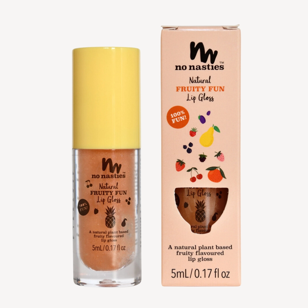 Natural Kids Lip Gloss Wands: LIMITED EDITION CHRISTMAS  - Candy Cane Peppermint - Shimmery Clear