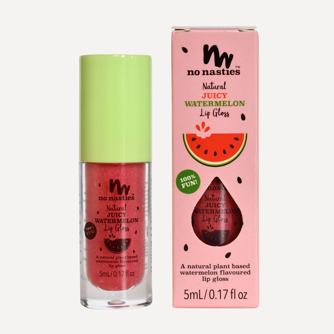 Natural Kids Lip Gloss Wands: LIMITED EDITION CHRISTMAS  - Candy Cane Peppermint - Shimmery Clear