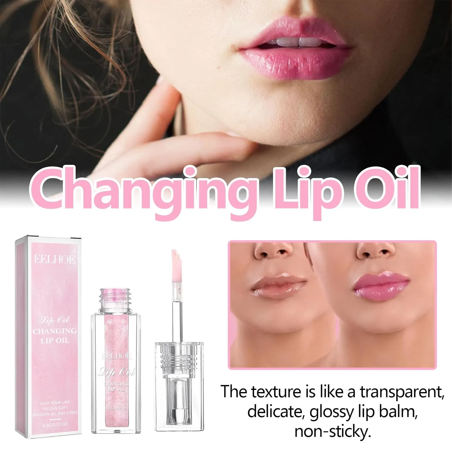 New Warm Color Moisturizing Lip Gloss Lip Oil Magic Color Changing Lip Oil Nourishing Repair Non-Stick Lip Makeup Base (CC)