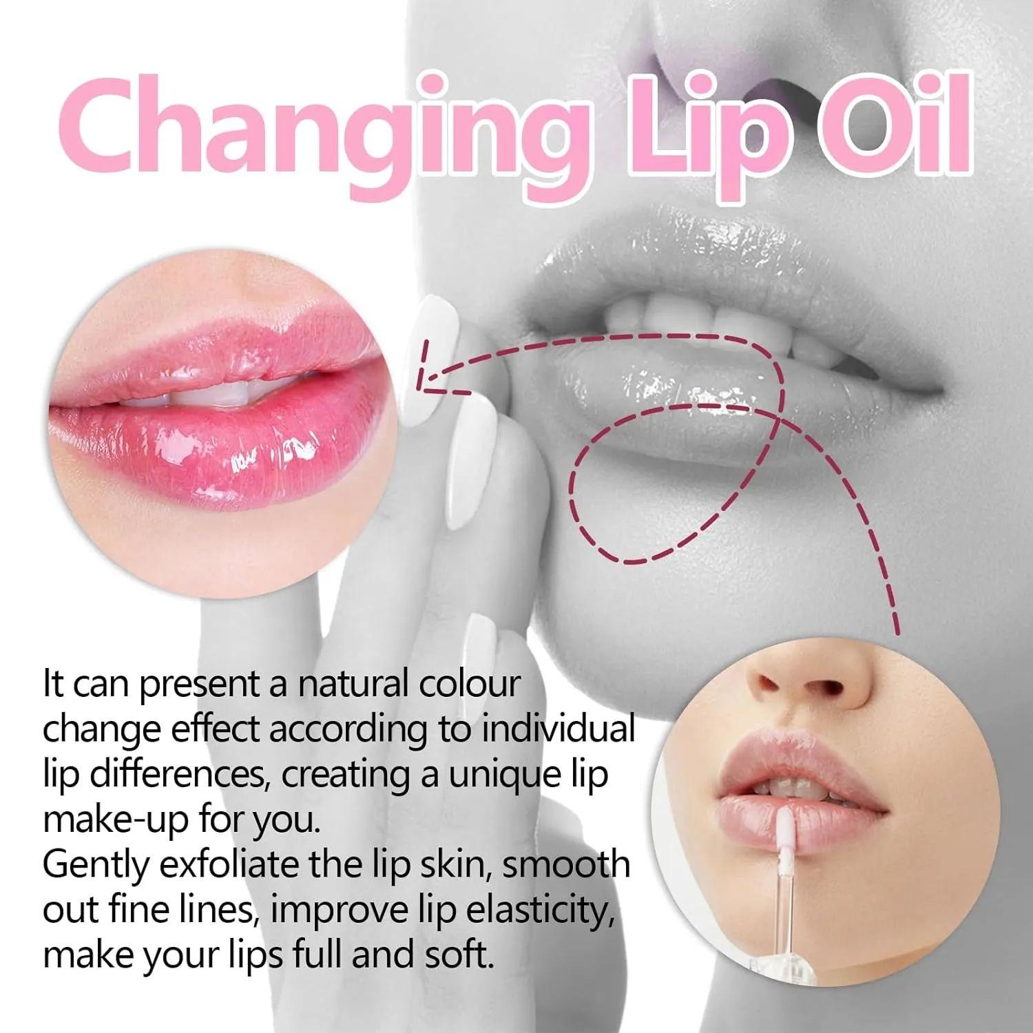 New Warm Color Moisturizing Lip Gloss Lip Oil Magic Color Changing Lip Oil Nourishing Repair Non-Stick Lip Makeup Base (CC)